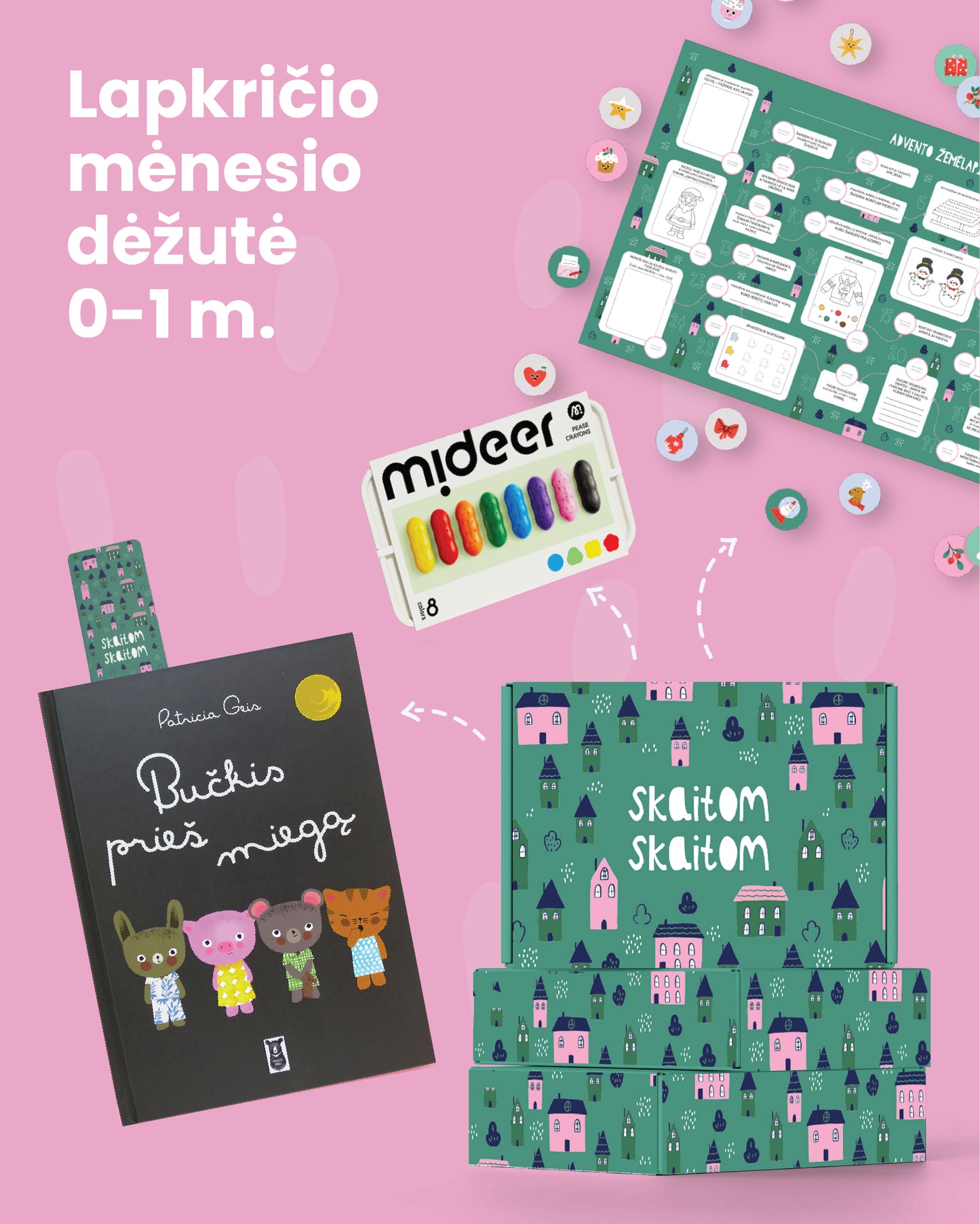 0-3 m. vaikams: knygų dėžučių prenumerata