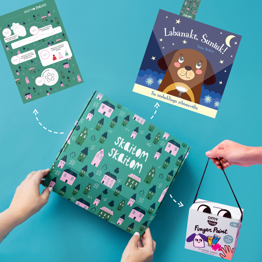 0-3 m. vaikams: dovanų rinkinys „Spalvų pažinimui“