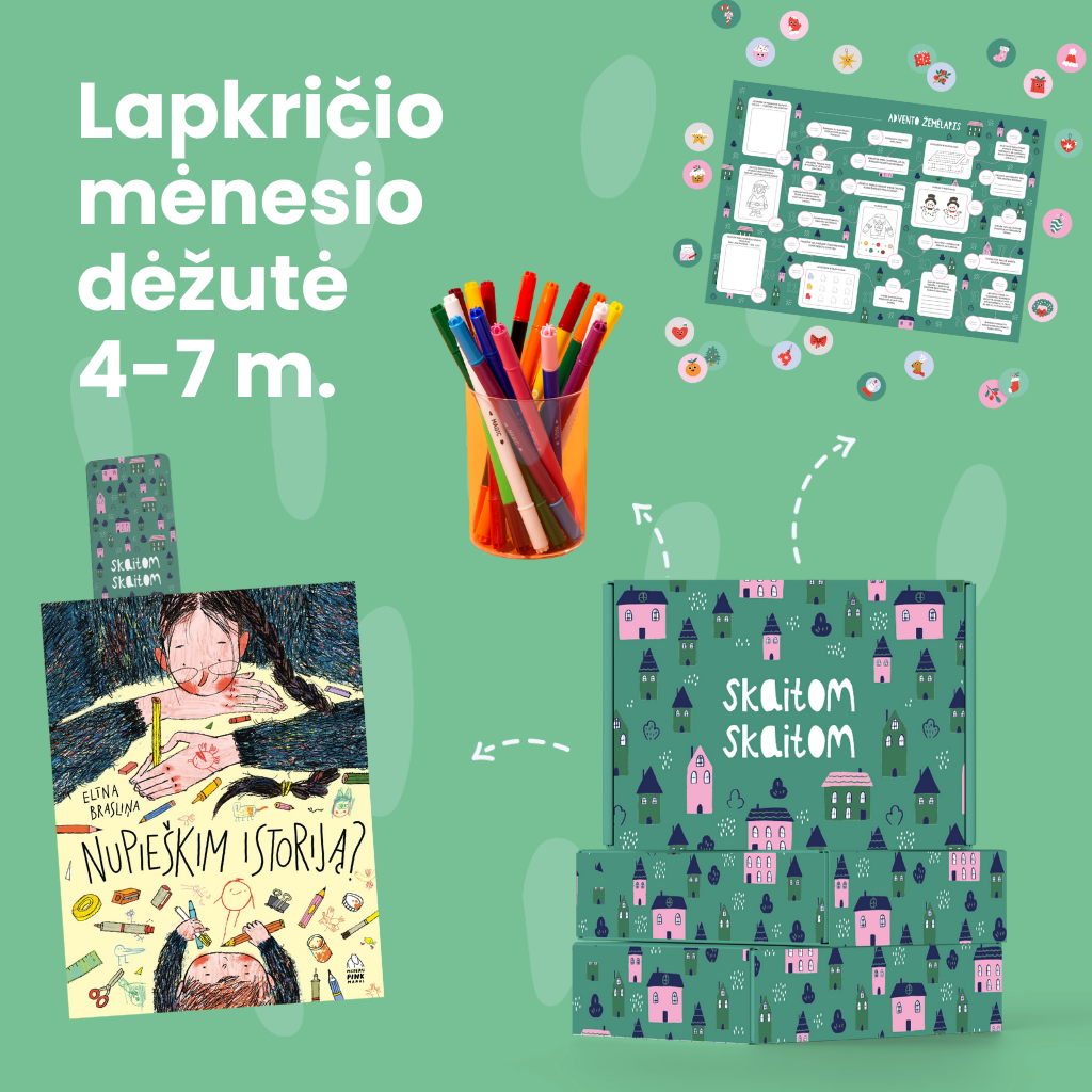 4-7 m. vaikams: knygų dėžučių prenumerata